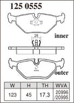 DIXCEL Rear Brake Pads – BMW M3 (E30 / E36) / BMW M5 (E34) / BMW Z3 M