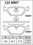 DIXCEL Rear Brake Pads - BMW 3 Series (E36/E46) / Z4 / MG ZT / Rover 75