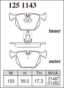 DIXCEL Rear Brake Pads – BMW M3 (E46) / M5 (E39)