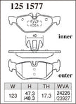 DIXCEL Rear Brake Pads - BMW 1 Series (E82/E87/E88) / 1M (E82) / 3 Series (E90/E91/E92/E93) / X1 (E84)