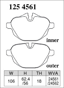 DIXCEL Rear Brake Pads - BMW 5 Series (F10/F11/G30/G31) / X3 (F25/G01) / X4 (F26/G02) / X5 (G05) / Z4 (E89)