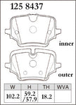 DIXCEL Rear Brake Pads - BMW M135 (F70) / X1 M35i (U11) / X2 M35i (U10) / MINI JCW Countryman (U25)