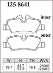 DIXCEL Rear Brake Pads - MINI Cooper / Cooper S / JCW (F55/F56/F57)