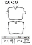 DIXCEL Rear Brake Pads – BMW M5 (F90) / M8 (F91/F92/F93) / X5 M & X6 M (F95/F96)