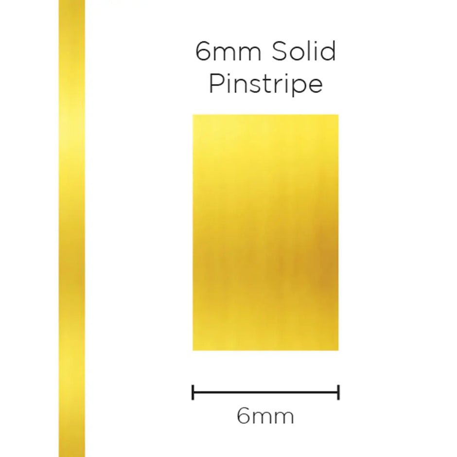 SAAS Pinstripe Solid Gold Mylar 6mm x 10m 1298 - view 1