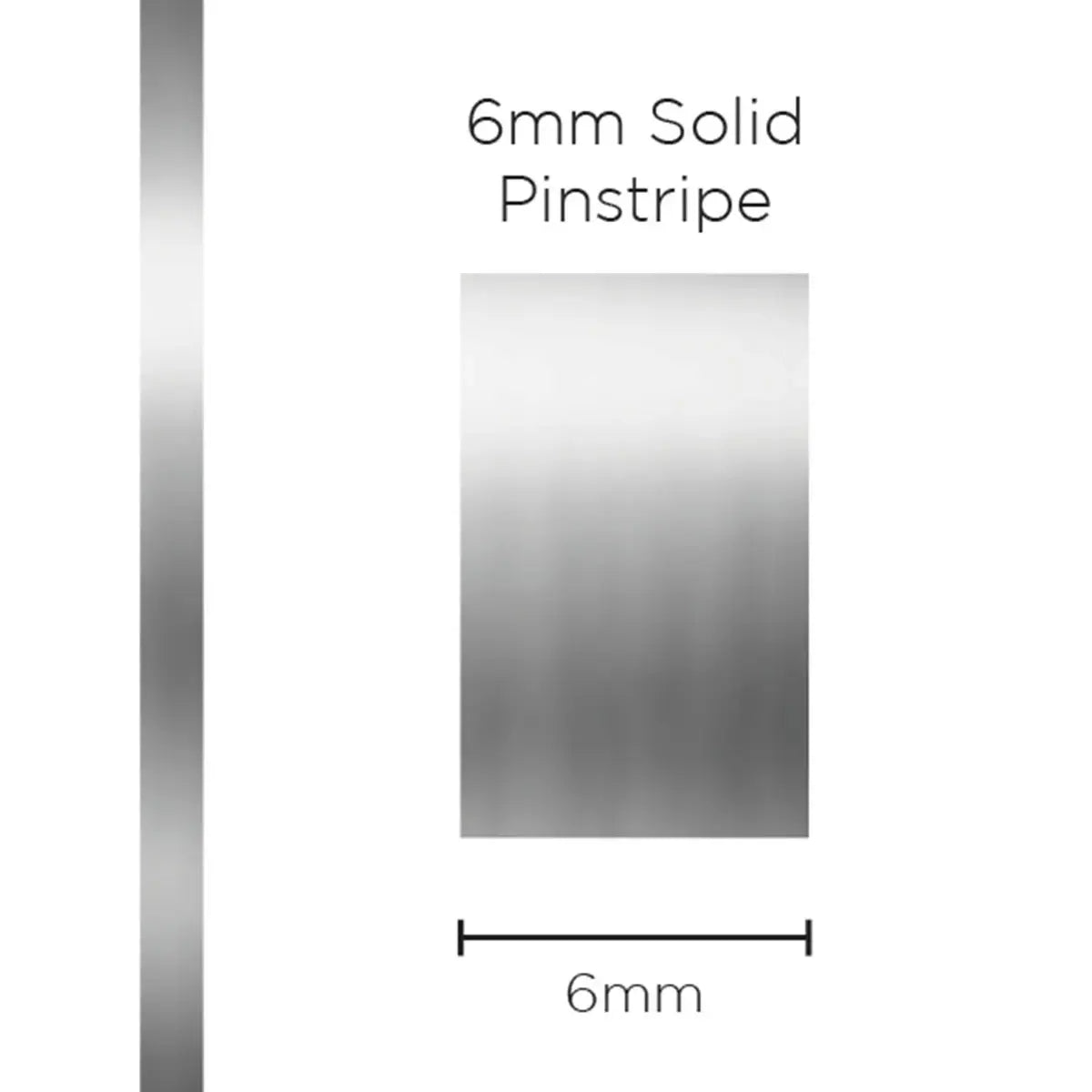 SAAS Pinstripe Solid Chrome Mylar 6mm x 10m 1299 - view 1