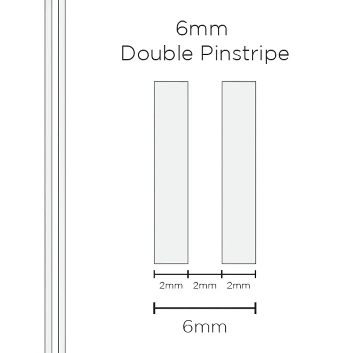SAAS Pinstripe Double White 6mm x 10m 1302 - view 1