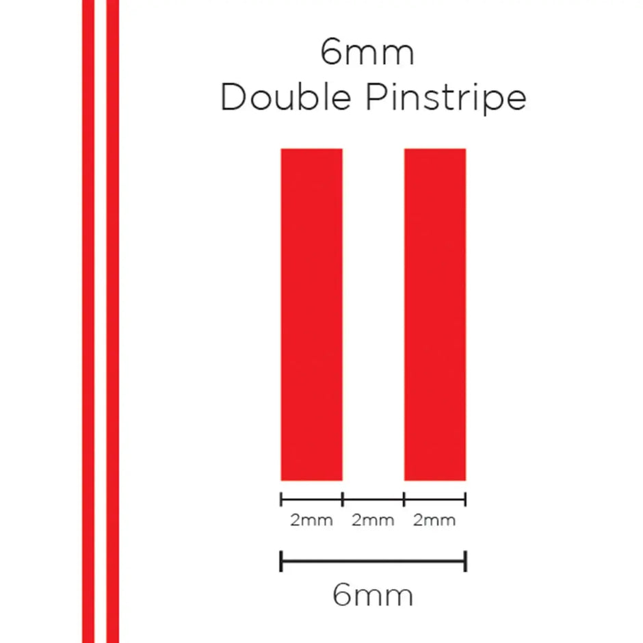 SAAS Pinstripe Double Red 6mm x 10m 1303 - view 1