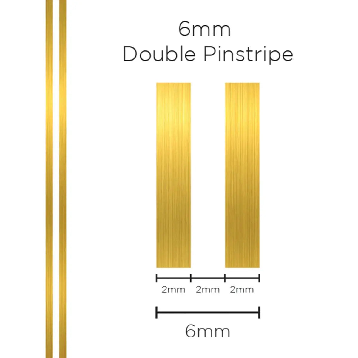 SAAS Pinstripe Double Gold 6mm x 10m 1306 - view 1