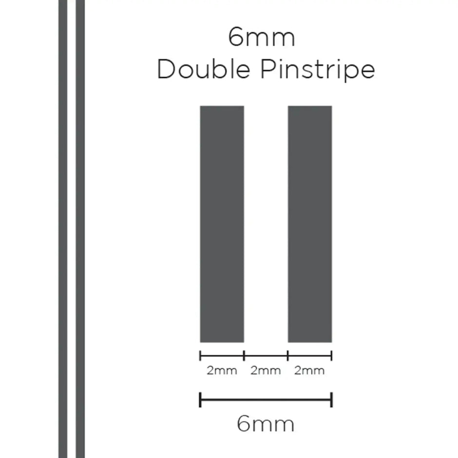 SAAS Pinstripe Double Charcoal 6mm x 10m 1308 - view 1
