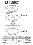 DIXCEL Front Brake Pads – VW Golf GTI (Mk5 / Mk6)