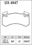 DIXCEL Front Brake Pads – Audi S6 (C7/C7.5) / S7 (C7/C7.5) / S8 (D4)