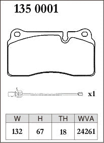 DIXCEL Rear Brake Pads - Audi R8 (42/4S) Non-CC Brake
