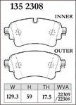 DIXCEL Rear Brake Pads - Audi A4/S4 (B9) / A5/S5 (F5) / Q5/SQ5 (FY) / VW Touareg (CR)