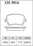 DIXCEL Rear Brake Pads – VW Golf R32 / GTI (Mk5) / Golf R / GTI (Mk6) / Scirocco R