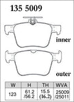 DIXCEL Rear Brake Pads – VW Golf GTI / R (Mk7) / T-Roc R (A1) / Tiguan R (AD) / Audi S3 (8V)