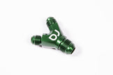 Radium 14-0177 Y-Adapter Block, 8AN Male to Dual 6AN Male