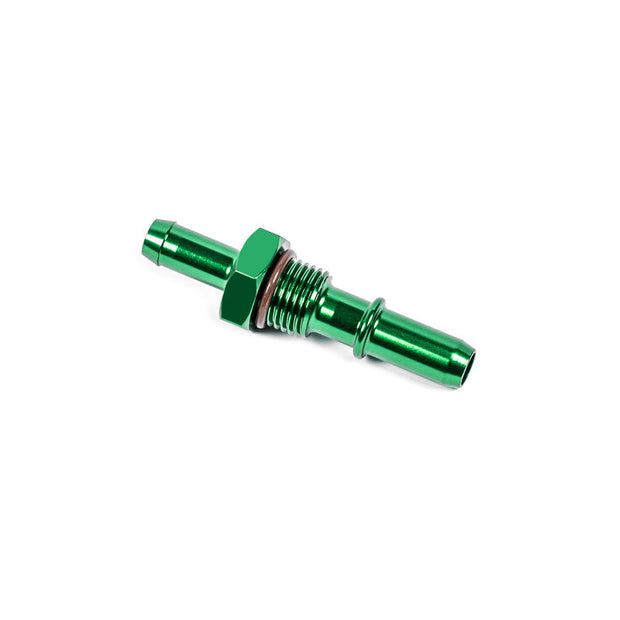 Radium 6AN ORB Bulkhead, 3/8" SAE Male to 5/16" Barb