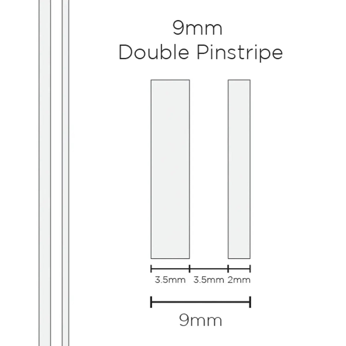 SAAS Pinstripe Double White 9mm x 10m 1502 - view 1