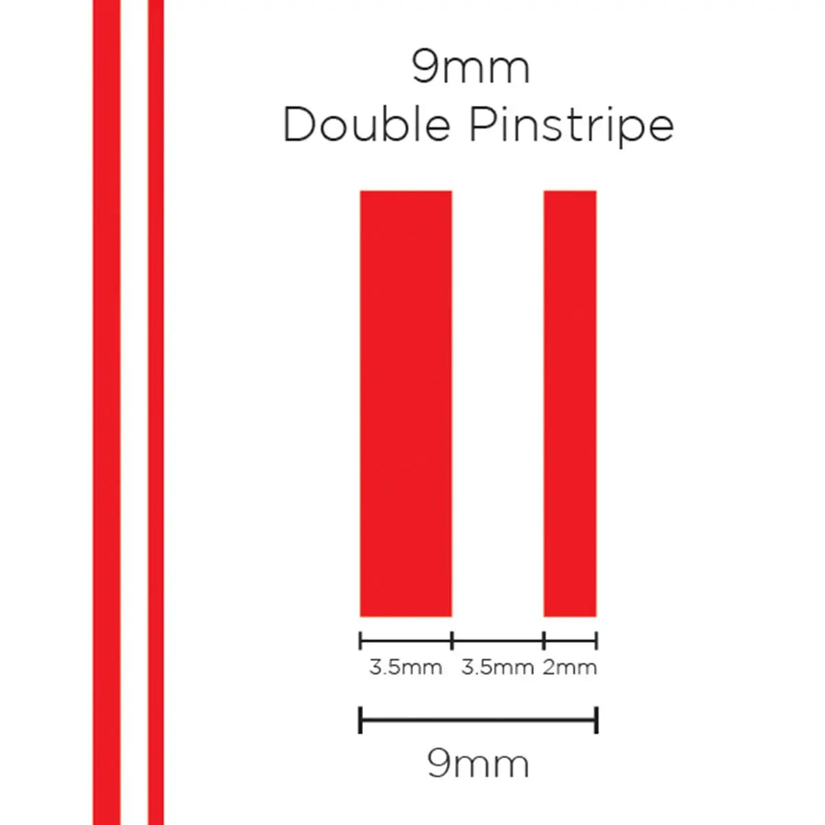 SAAS Pinstripe Double Red 9mm x 10m 1503 - view 1