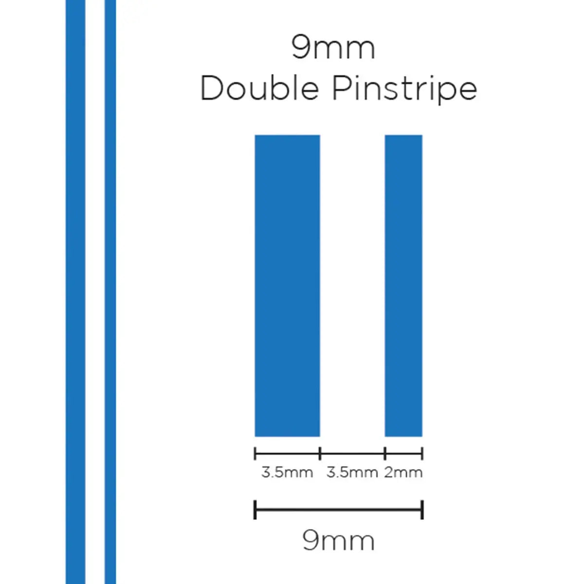 SAAS Pinstripe Double Medium Blue 9mm x 10m 1504 - view 1