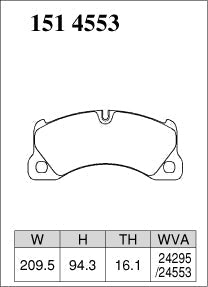 DIXCEL Front Brake Pads - Porsche Cayenne (92A/E3) / Macan (95B) / Panamera (970/971) / Volkswagen Touareg (7P)