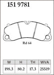 DIXCEL Front Brake Pads – Porsche 911 (991.2 / 992) Carrera / GTS / Turbo / Targa / 718 Cayman GTS 4.0