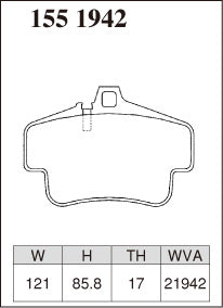 DIXCEL Rear Brake Pads – Porsche 911 (996) Carrera 4S / Turbo / GT2 / GT3