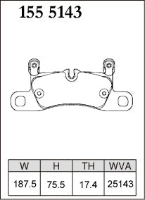 DIXCEL Rear Brake Pads - Porsche Cayenne (92A/E3) / 718 Boxster / Cayman GTS 4.0 (982)