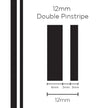 SAAS Pinstripe Double Black 12mm x 10m 1601 - view 1