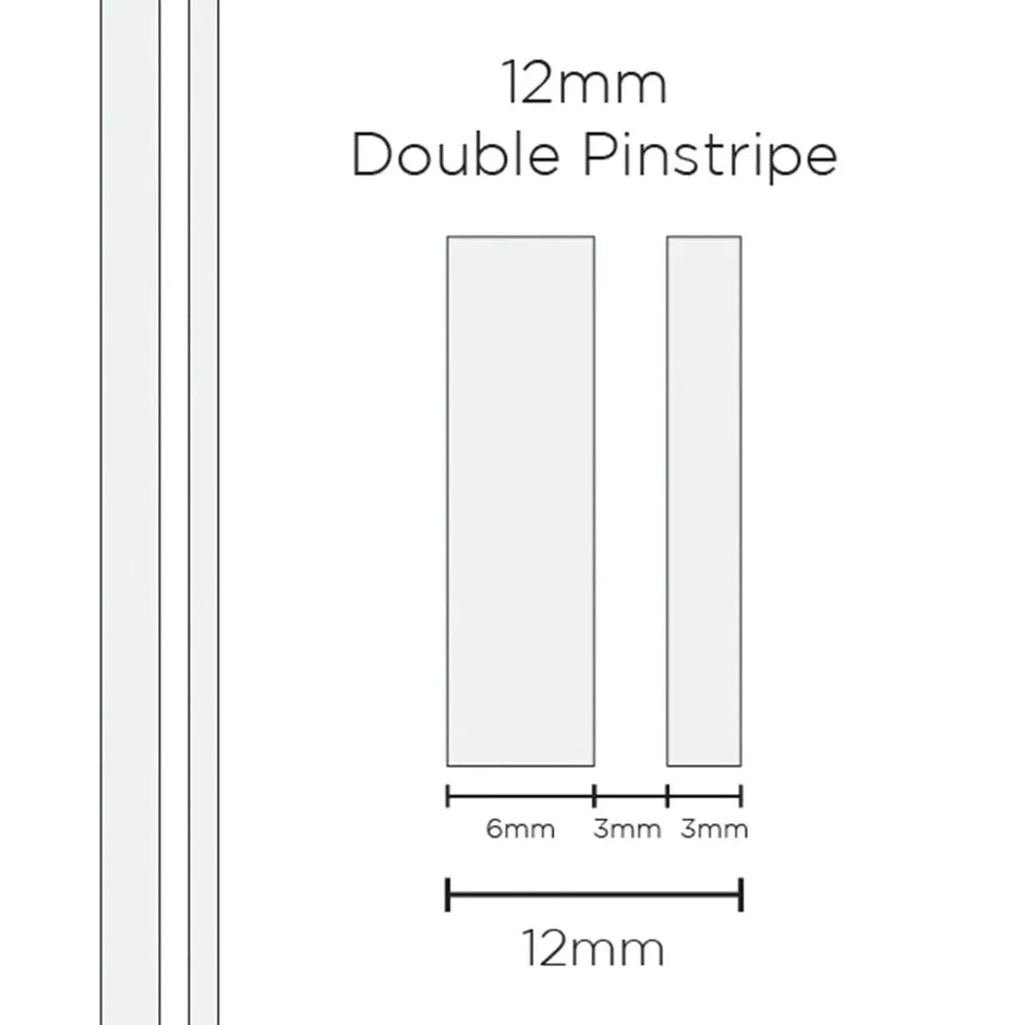 SAAS Pinstripe Double White 12mm x 10m 1602 - view 1