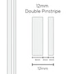 SAAS Pinstripe Double White 12mm x 10m 1602 - view 1