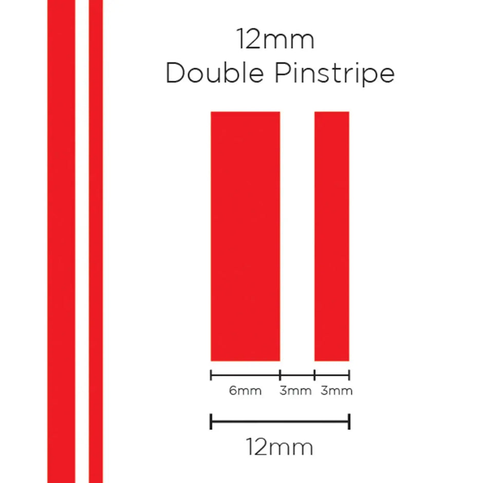 SAAS Pinstripe Double Red 12mm x 10m 1603 - view 1