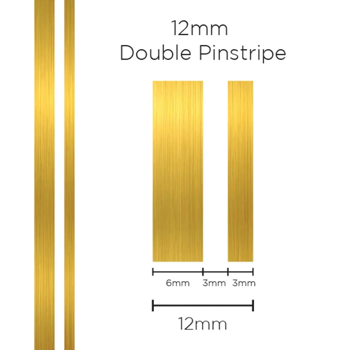 SAAS Pinstripe Double Gold 12mm x 10m 1606 - view 1