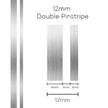 SAAS Pinstripe Double Silver 12mm x 10m 1607 - view 1
