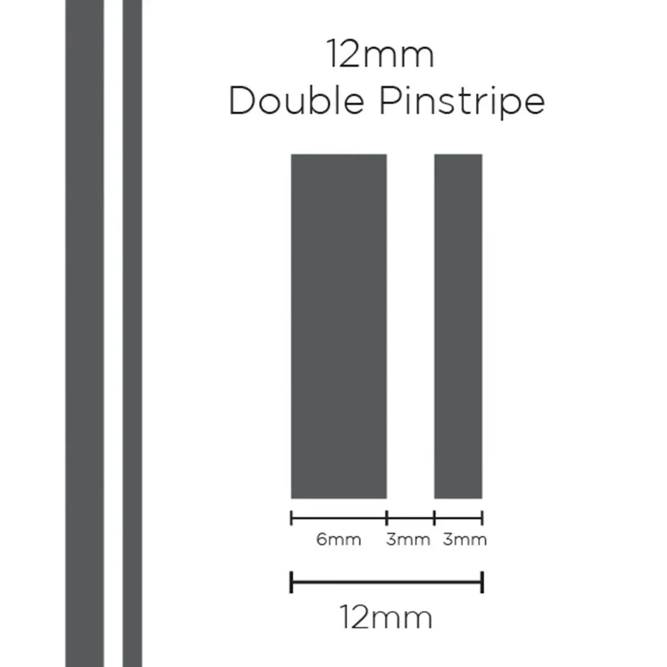 SAAS Pinstripe Double Charcoal 12mm x 10m 1608 - view 1