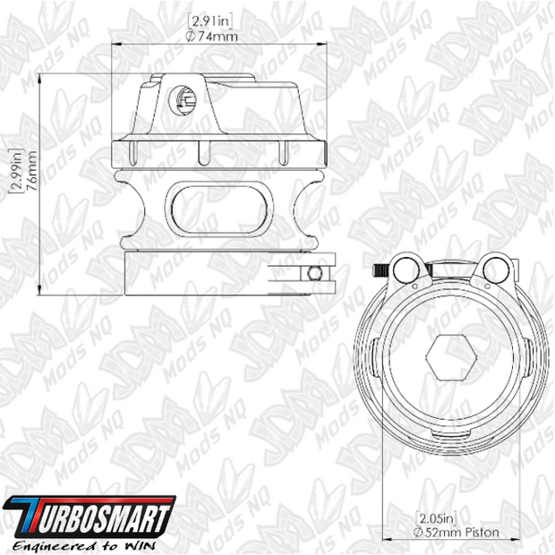 Turbosmart GenV RacePort Valve Suit Female Flange – (Purple) TS-0204-1143