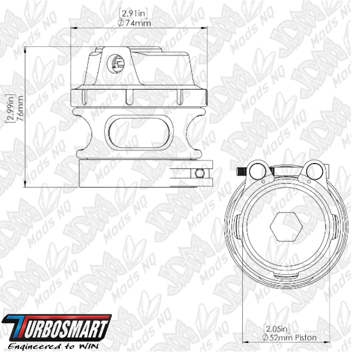 Turbosmart GenV RacePort Valve Suit Female Flange – (Red) TS-0204-1144