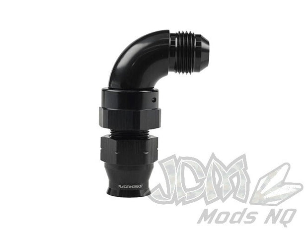 Raceworks 600 Series Hard Line Hose End AN Male 90 Degree Fittings