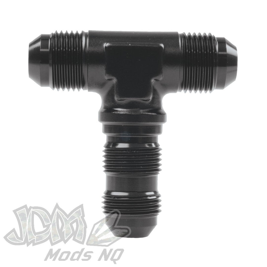 Raceworks AN Male Tee Fitting With Bulkhead Thread On Branch