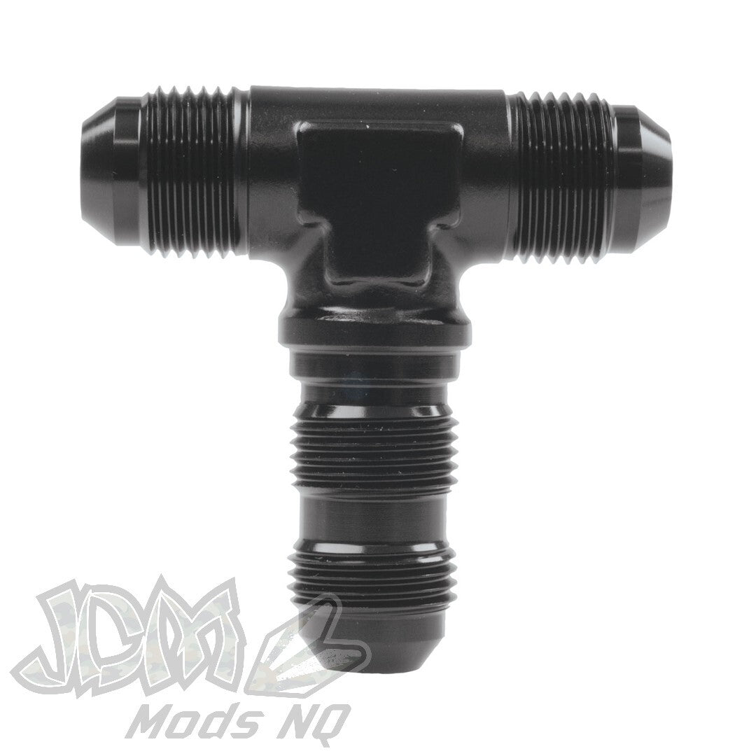 Raceworks AN Male Tee Fitting With Bulkhead Thread On Branch