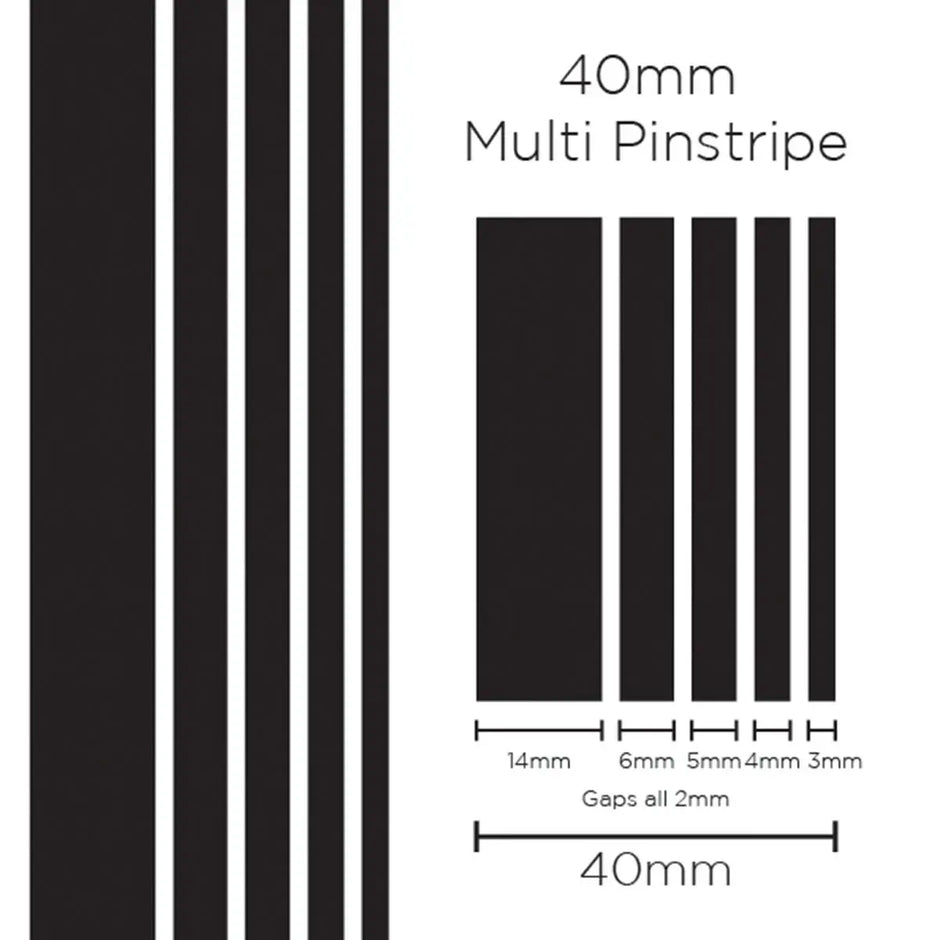 SAAS Pinstripe Multi Black 40mm x 10m 1901 - view 1