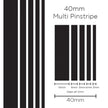 SAAS Pinstripe Multi Black 40mm x 10m 1901 - view 1