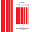 SAAS Pinstripe Multi Red 40mm x 10m 1903 - view 1