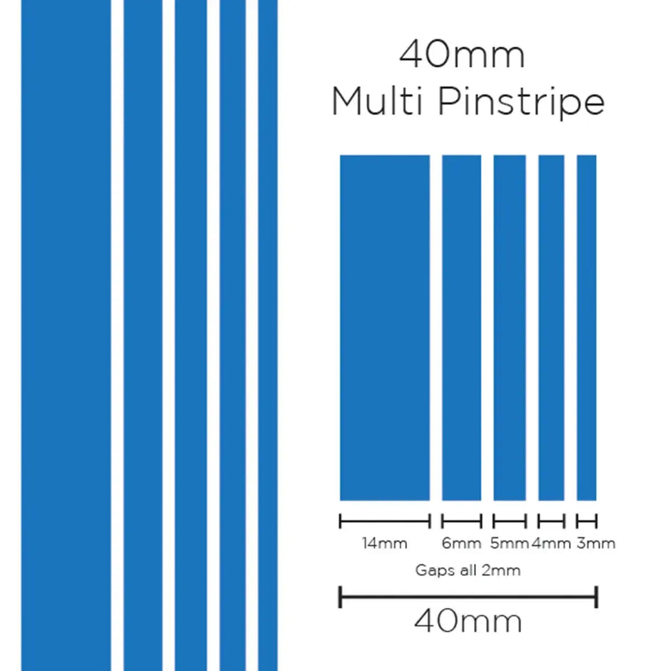 SAAS Pinstripe Multi Medium Blue 40mm x 10m 1904 - view 1