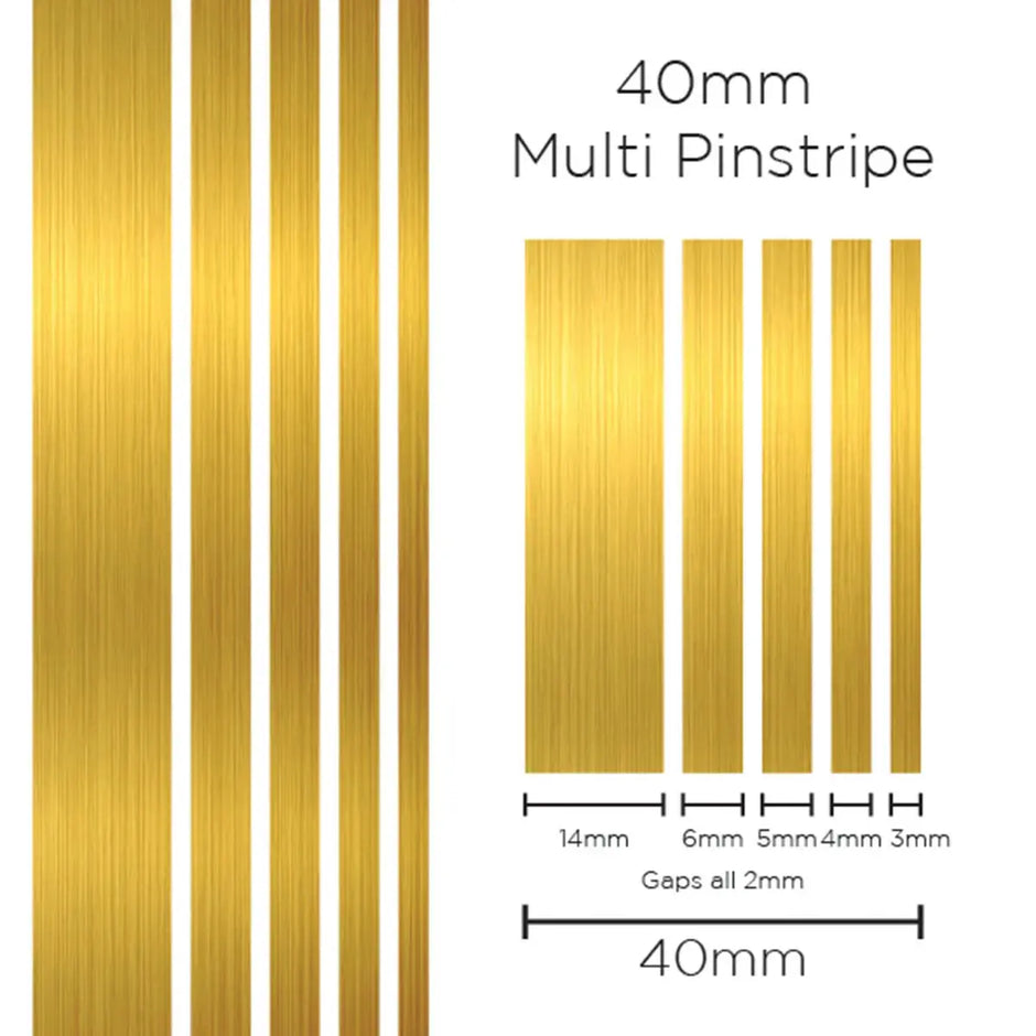 SAAS Pinstripe Multi Gold 40mm x 10m 1906 - view 1
