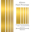 SAAS Pinstripe Multi Gold 40mm x 10m 1906 - view 1