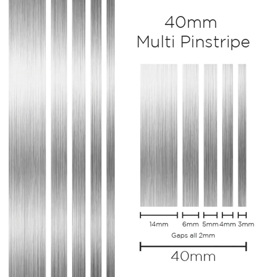 SAAS Pinstripe Multi Silver 40mm x 10m 1907 - view 1