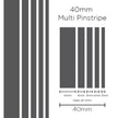 SAAS Pinstripe Multi Charcoal 40mm x 10m 1908 - view 1