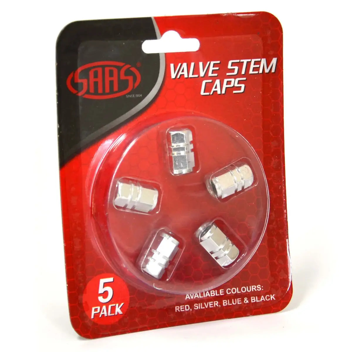 SAAS Valve Cap Silver - 5 Pack 194225 - view 1